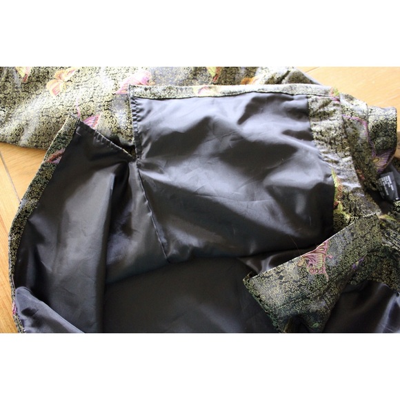 VTG Robert Louis Butterfly Print Silk Jacket M - Picture 12 of 14